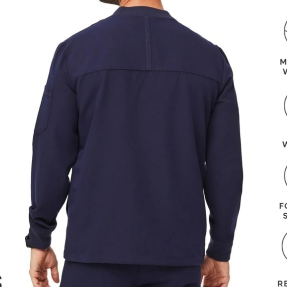 Figs Mens Zapote Scrub Jacket‎ Navy Blue Size Large - Picture 11 of 11